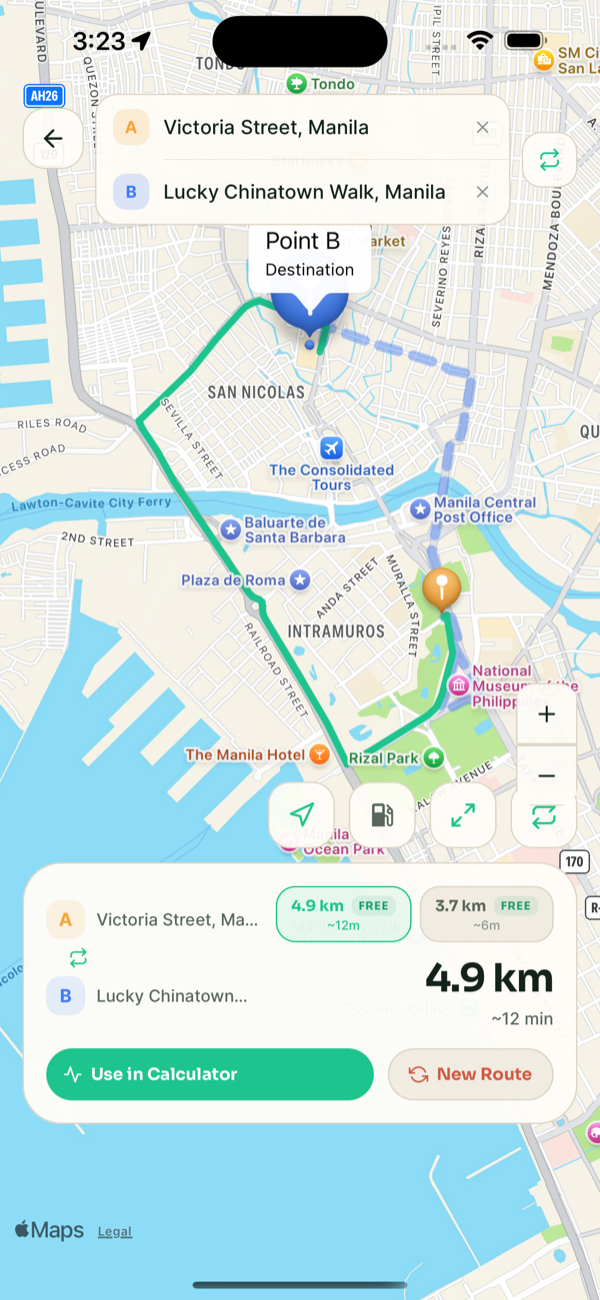 Refilio routes preview